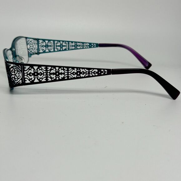 Vivian Morgan Eyeglasses Frames 803 Purple Torq Rectangle 49-16-130 H13858 - Picture 2 of 7